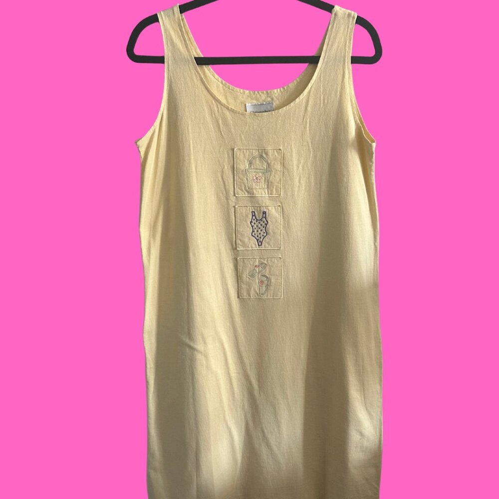 Yellow embroidered dress (PART OF SET)